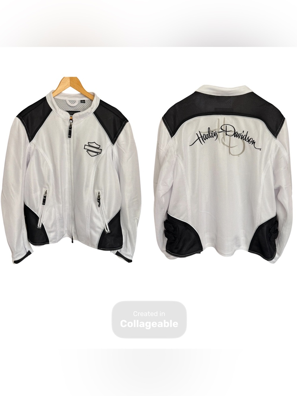 Harley-Davidson Women’s White Mesh Riding Jacket - Picture 1 of 14